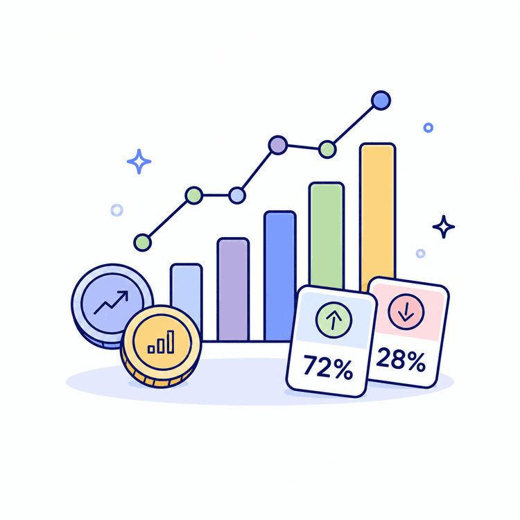 Probability chart and market outcome illustration